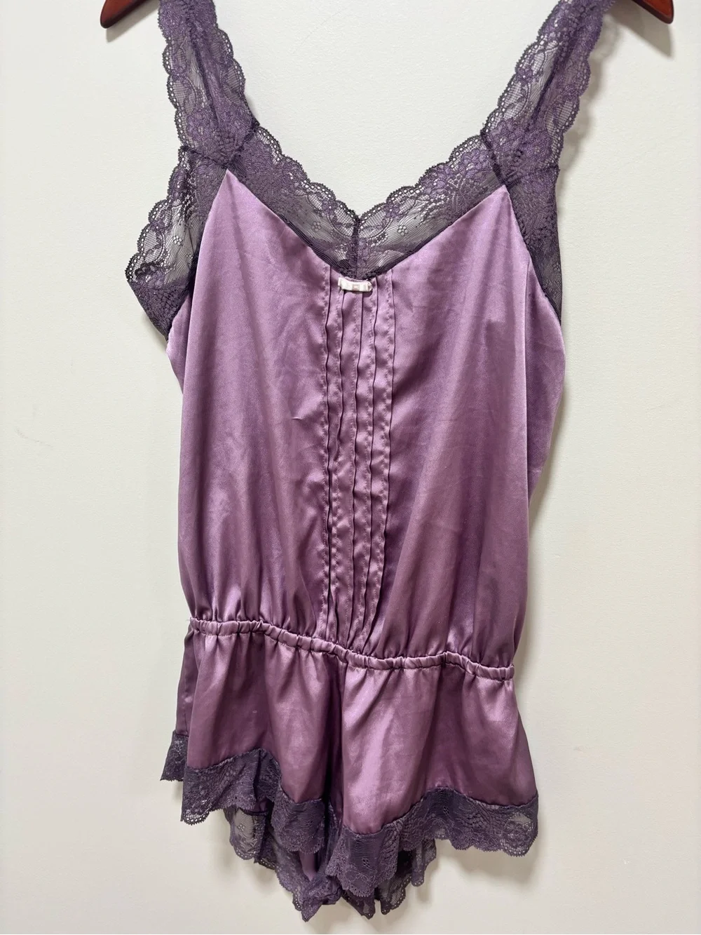 Y2K Victoria’s Secret Purple Lace Satin Romper ASO Blair Waldorf Gossip Girl